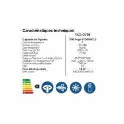 Climatiseur Mobile 7200W - TAC-0719 Haverland - Blanc -Haverland Soldes Boutique 12183432 3
