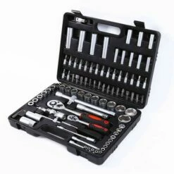 STARK Caisse à Outils Pour Clés à Douille Tournevis à Cliquet Et écrous Hexagonaux 199 Pièces Mx