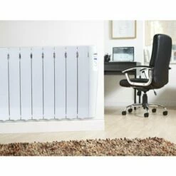 ECOLANDS Radiateur électrique à Inertie Fluide Caloporteur, Indicateur De Consommation, économie D’énergie Chauffage Puissance 750W