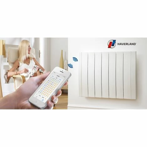 Radiateur à Inertie En Fonte D'aluminium Avec Bluetooth - 450W - HAVERLAND - Blanc 4 Radiateur à Inertie En Fonte D'aluminium Avec Bluetooth - 450W - HAVERLAND - Blanc – Image 2