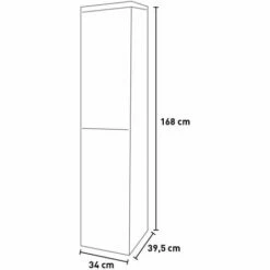 STARK Armoire Avec 1 Porte Pour Usage Externe Interne 4 étagères Pour Balais Hillie -Haverland Soldes Boutique 81623690 4